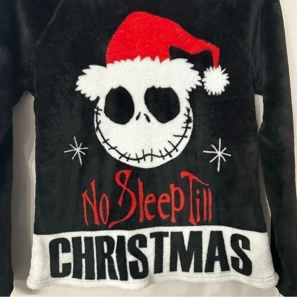 Disney Tim Burton's The Nightmare Before Christmas Fleece Pajama Top Size S GUC - Picture 6 of 7